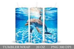 Dolphin Tumbler Design. Dolphin Tumbler Sublimation Product Image 1