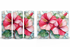 Tropical Flowers Tumbler Design. Flowers Tumbler Sublimation Product Image 2