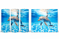 Dolphin Tumbler Design. Dolphin Tumbler Sublimation Product Image 2