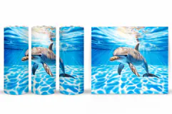 Dolphin Tumbler Design. Dolphin Tumbler Sublimation Product Image 2