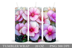 Floral Tumbler Design. Flowers Tumbler Sublimation Product Image 1
