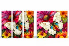 Butterfly Flowers Tumbler. Butterfly Tumbler Sublimation Product Image 2