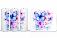 Butterflies Tumbler Design. Butterflies Sublimation Product Image 2