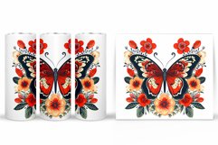 Butterfly Flowers Tumbler. Butterfly Tumbler Sublimation Product Image 2