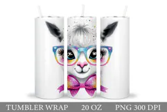 Cute Lama Tumbler Design. Cute Lama Sublimation Product Image 1