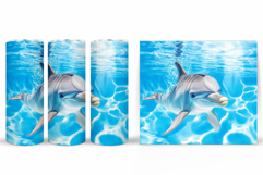 Dolphin Tumbler Design. Cute Dolphin Tumbler Sublimation Product Image 2