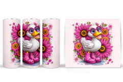 Cute Goose Tumbler Design. Cute Goose Sublimation Product Image 2