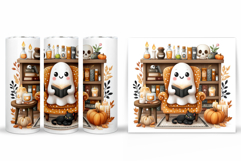 Cute Ghost Tumbler Sublimation. Halloween Tumbler Design Product Image 2