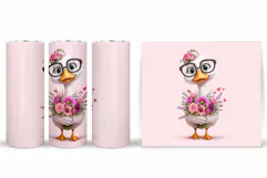 Cute Goose Tumbler Design. Cute Goose Sublimation Product Image 2