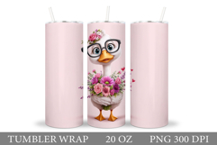 Cute Goose Tumbler Design. Cute Goose Sublimation Product Image 1