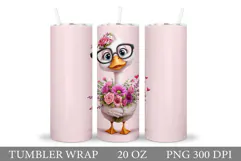 Cute Goose Tumbler Design. Cute Goose Sublimation Product Image 1