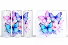 Butterflies Tumbler Design. Butterfly Tumbler Sublimation Product Image 2