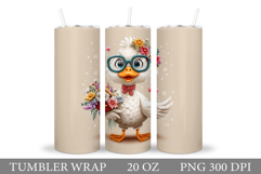 Cute Goose Tumbler Design. Cute Goose Sublimation Product Image 1