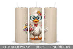 Cute Goose Tumbler Design. Cute Goose Sublimation Product Image 1