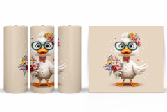 Cute Goose Tumbler Design. Cute Goose Sublimation Product Image 2