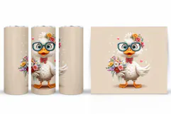 Cute Goose Tumbler Design. Cute Goose Sublimation Product Image 2