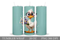 Cute Goose Tumbler Design. Cute Goose Sublimation Product Image 1