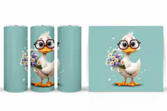 Cute Goose Tumbler Design. Cute Goose Sublimation Product Image 2