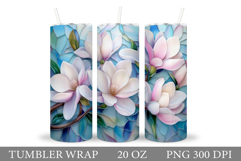 Flowers Tumbler Design. Sublimation Tumbler Flower Product Image 1