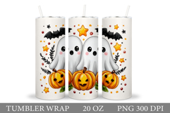 Cute Ghost Tumbler Sublimation. Cute Ghost Sublimation Product Image 1
