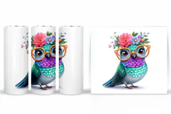 Cute Bird Tumbler Design. Cute Bird Sublimation Product Image 2
