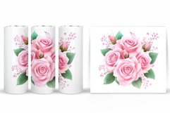 Roses Tumbler Wrap. Flowers Tumbler Sublimation Product Image 2