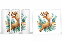 Cute Deer Tumbler Design. Cute Deer Sublimation Product Image 2