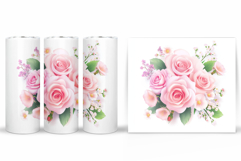 Roses Tumbler Design. Flowers Tumbler Sublimation Product Image 2