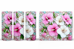 Tropical Flowers Tumbler Design. Flowers Tumbler Sublimation Product Image 2
