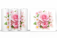 Roses Tumbler Design. Flowers Tumbler Sublimation Product Image 2