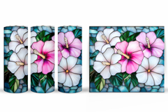 Tropical Flowers Tumbler Design. Flowers Tumbler Sublimation Product Image 2