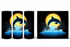Dolphin Tumbler Design. Sea Tumbler Sublimation Product Image 2