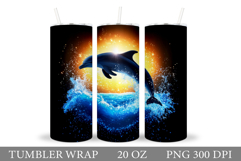 Dolphin Tumbler Design. Sea Tumbler Sublimation Product Image 1