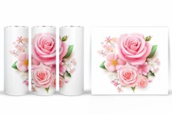 Roses Tumbler Design. Roses Sublimation Product Image 2