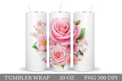 Roses Tumbler Design. Roses Sublimation Product Image 1