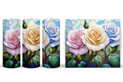 Roses Tumbler Sublimation. Flowers Tumbler Design Product Image 2