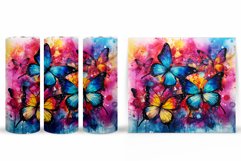 Butterflies Sublimation. Butterfly Tumbler Sublimation Product Image 2