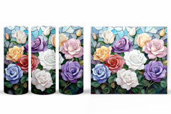 Roses Tumbler Design. Flowers Tumbler Sublimation Product Image 2
