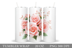 Roses Tumbler Design. Roses Sublimation Product Image 1