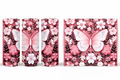 Butterfly Flowers Tumbler. Butterfly Tumbler Sublimation Product Image 2