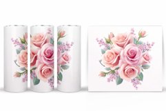 Roses Tumbler Design. Flowers Tumbler Sublimation Product Image 2