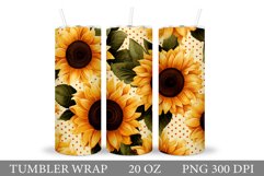 Sunflowers Tumbler Design. Flowers Summer Tumbler Product Image 1