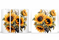 Sunflowers Tumbler Design. Flowers Summer Tumbler Product Image 2