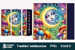 Magic mushroom tumbler wrap | Mystical moon tumbler Product Image 1