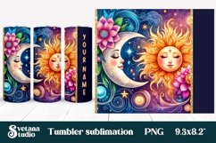 Magic mushroom tumbler wrap | Mystical moon tumbler Product Image 1
