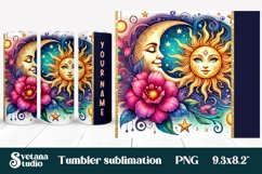 Magic mushroom tumbler wrap | Mystical moon tumbler Product Image 1