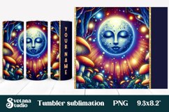 Magic mushroom tumbler wrap | Mystical moon tumbler Product Image 1