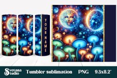 Magic mushroom tumbler wrap | Mystical moon tumbler Product Image 1