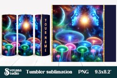 Magic mushroom tumbler wrap | Mystical moon tumbler Product Image 1
