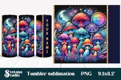 Magic mushroom tumbler wrap | Mystical moon tumbler Product Image 1